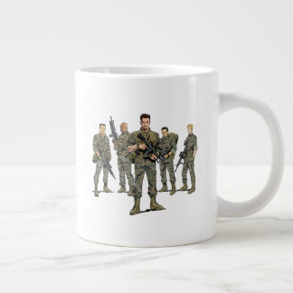 Caneca De Café Grande Jumbo Mug - Marines e logotipo "Blowback"