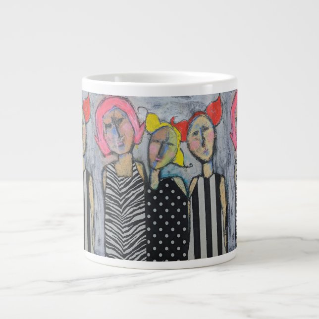 Caneca De Café Grande Jumbo Mug - Mulheres Selvagens Fazem (Frente)