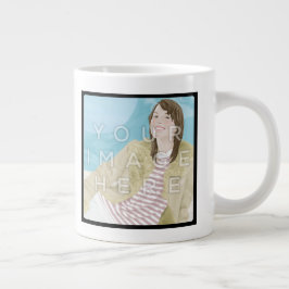 Caneca De Café Grande Jumbo Mug Personalizado Personalizado do Instagram