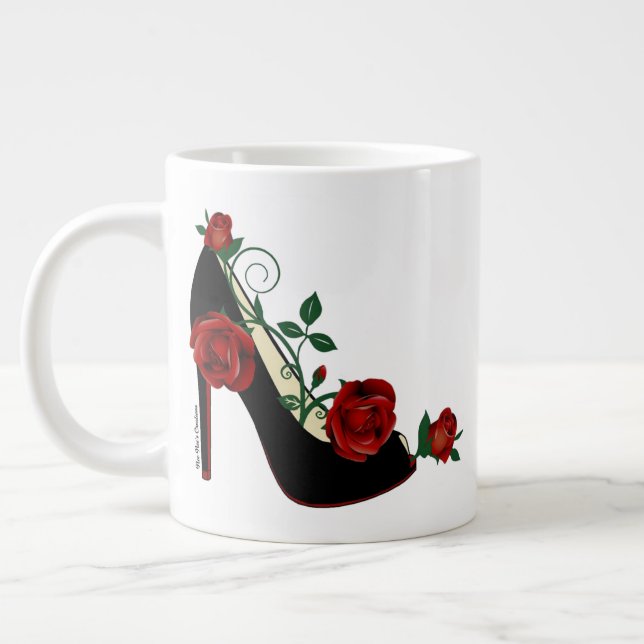 Caneca De Café Grande Jumbo Mug - Stiletto Rosa (Esquerda)