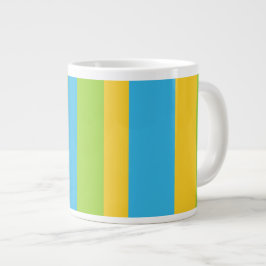 Caneca De Café Grande Jumbo Mug: Turquesa, Amarelo, Greve Verde