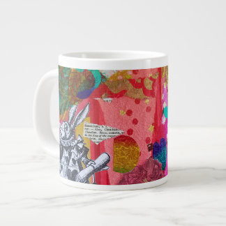 Caneca De Café Grande Jumbo Mug Vintage Owl & White Rabbit