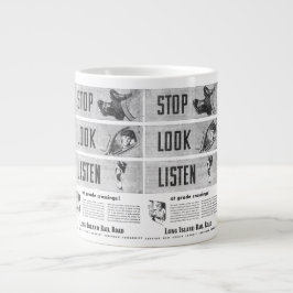 Caneca De Café Grande Jumbo Mugs de Segurança Ferroviária Longa-Ilha