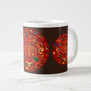 Caneca De Café Grande Jumbo Tea ou Coffee Mug, ao estilo de Mayan, Calen