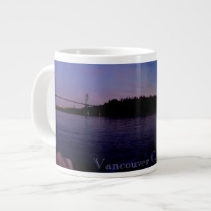 Caneca De Café Grande Jumbo Vancouver Café Mug Cityscape Sunset Cup