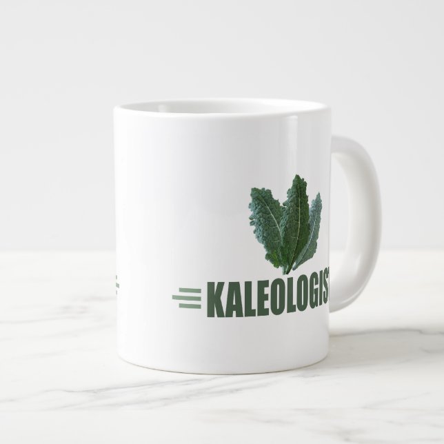 Caneca De Café Grande Kale Engraçado (Frente Esquerda)