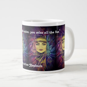 Caneca De Café Grande Katharine Hepburn - Citação Feminista Inspiradora