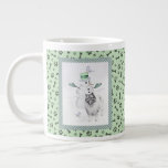 Caneca De Café Grande Keeshond Christmas Snowman Pinting Art<br><div class="desc">Retrato original de Cachorro Snowman de Natal Keeshond. Especializamo-nos em arte original engraçada e engraçada. Comprar isto para si próprio ou como um presente excelente para os teus amigos de Keeshond. Seja criativo - clique em PERSONALIZAR para adicionar/remover/alterar texto, redimensionar a imagem, alterar as cores ou qualquer outra coisa que...</div>