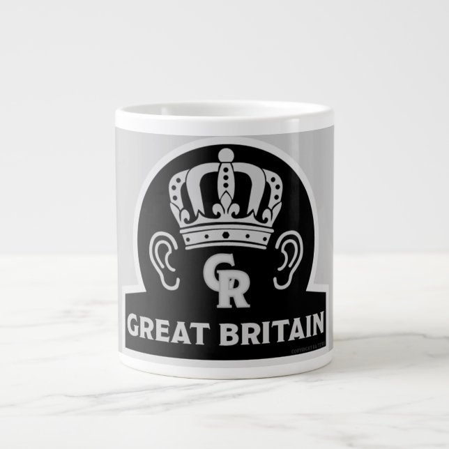 Caneca De Café Grande King Charles British Royal Crown Coffee Mug (Frente)