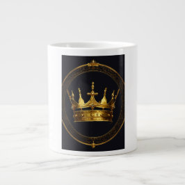 Caneca De Café Grande King Crown Logo Combo Mug