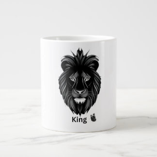 Caneca De Café Grande King Lion Black Art Coffee Mug
