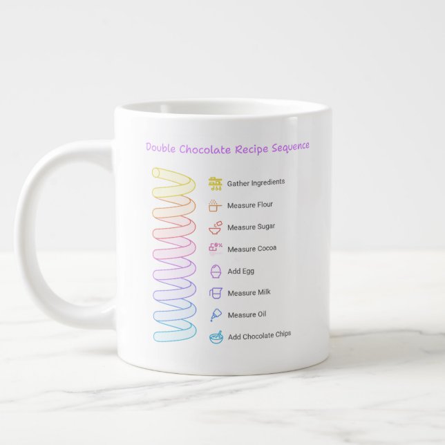 Caneca De Café Grande Kit de bolos de micro-ondas com receitas de chocol (Esquerda)