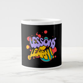 CANECA DE CAFÉ GRANDE KITCHEN PAINT SPLASH LESSONS LEARN MUG