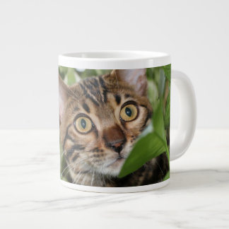 CANECA DE CAFÉ GRANDE KITTEN BENGAL EM POTHOS
