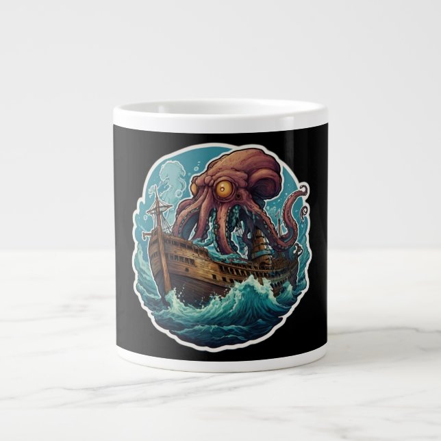 Caneca De Café Grande Kraken (Frente)