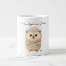 Caneca De Café Grande Kuschelzeit Igel mit Name