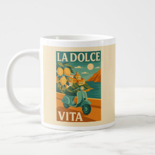 Caneca De Café Grande La Dolce Vita - Viagem da costa italiana retrô