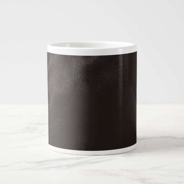 Caneca De Café Grande laboratório negro (Frente)
