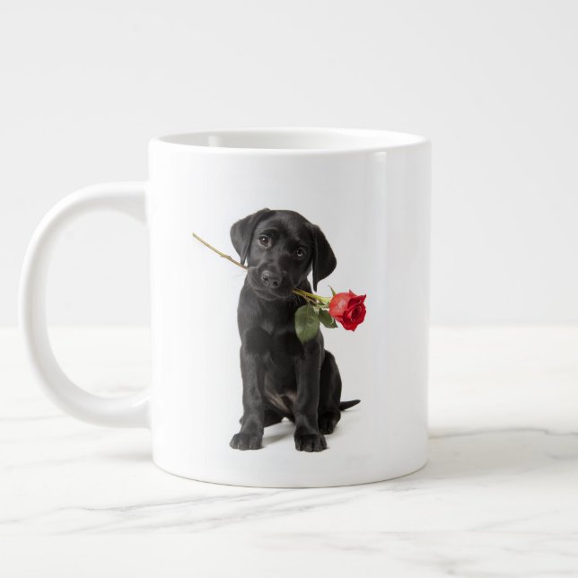 Caneca De Café Grande Labrador Love (Esquerda)