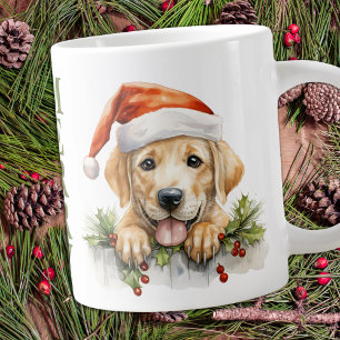 Caneca De Café Grande Labrador Retriever Papais noeis Cachorros Cachorro