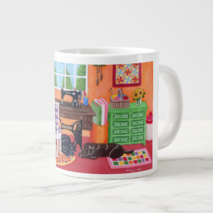Caneca De Café Grande Labradores na pintura de Mães