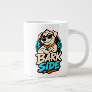 Caneca De Café Grande Lado do Latido Cachorro PNG, Design de Sublimação