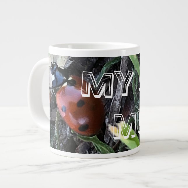 Caneca De Café Grande Lady Bug (Frente Esquerda)
