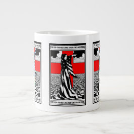 Caneca De Café Grande Lady Liberty WI US Patriotic Poster 1918