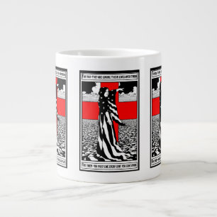 Caneca De Café Grande Lady Liberty WI US Patriotic Poster 1918