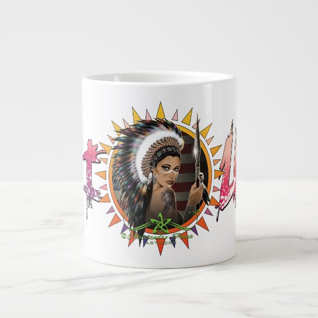 Caneca De Café Grande Lady Sioux (Frente)