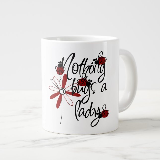 Caneca De Café Grande Ladybug - Jumbo Mug (Frente Esquerda)