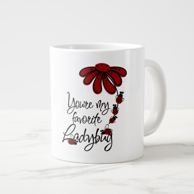 Caneca De Café Grande Ladybug - Jumbo Mug (Frente Esquerda)