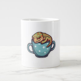 Caneca De Café Grande Lagarto dormindo