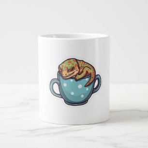 Caneca De Café Grande Lagarto dormindo
