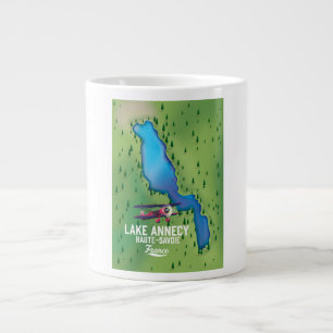 Caneca De Café Grande Lago Annecy, Alta Saboia, França