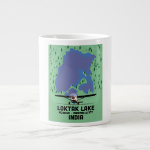 Caneca De Café Grande Lago Loktak estado de Manipur, Índia mapa