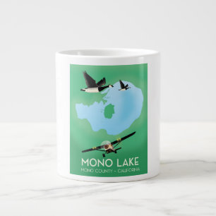 Caneca De Café Grande Lago Mono, Condado de Mono, poster de viagens da C