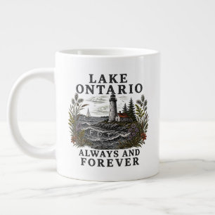 Caneca De Café Grande Lago Ontário Sempre e Para Sempre