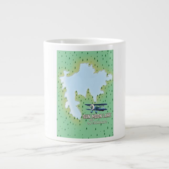 Caneca De Café Grande Lago Sol e Lua Taiwan (Frente)