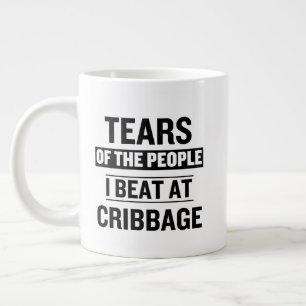 Caneca De Café Grande Lágrimas das Pessoas que Derrotei no Cribbage Engr