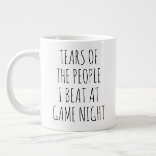 CANECA DE CAFÉ GRANDE LÁGRIMAS DAS PESSOAS QUE EU DERROTEI NA NOITE DE J