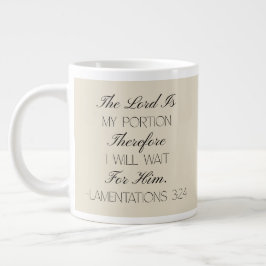 Caneca De Café Grande Lamentations 3:24 Hope Bible Verse Mug 