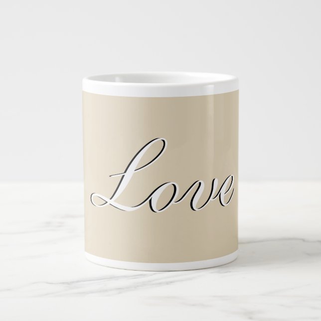 Caneca De Café Grande Lâmpada De Amor Com Chocolate Leve (Frente)