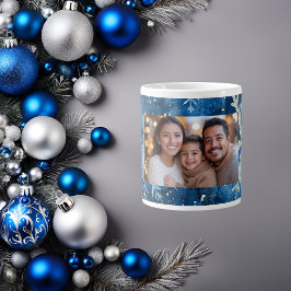 Caneca De Café Grande Lâmpada de Snowflake de Natal
