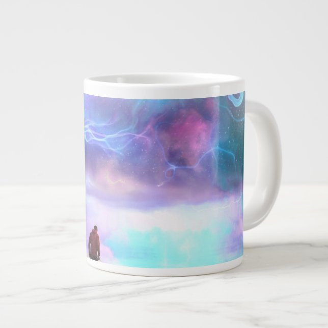 Caneca De Café Grande Lâmpadas e Copas (Frente Esquerda)