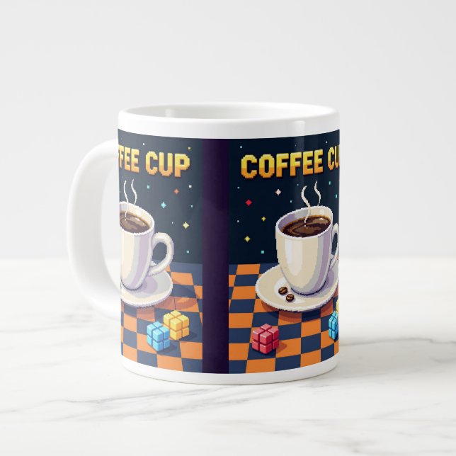 Caneca De Café Grande Lâmpadas e Copas (Frente Esquerda)
