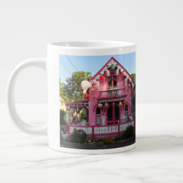 Caneca De Café Grande Lanternas e pão-de-açúcar cor-de-rosa - Vinha de M