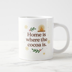 Caneca De Café Grande Lar é Onde Está o Cacau Natal Aconchegante