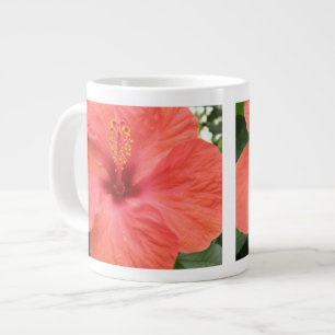 Caneca De Café Grande Laranja Hibiscus Flower Macro Mug