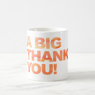 Caneca De Café Grande Laranja Obrigado